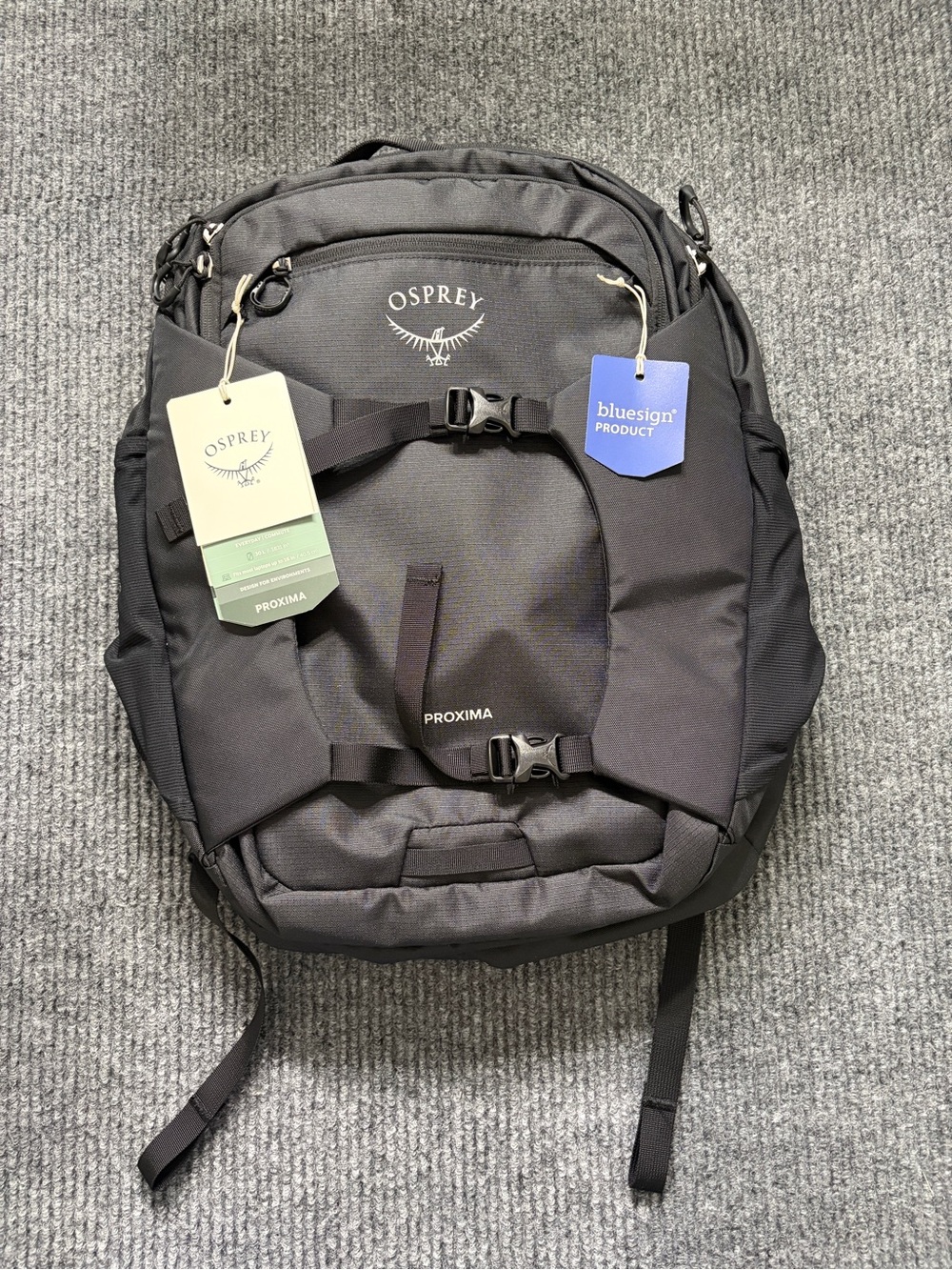 OSPREY Proxima Black Everyday Commuter Backpack